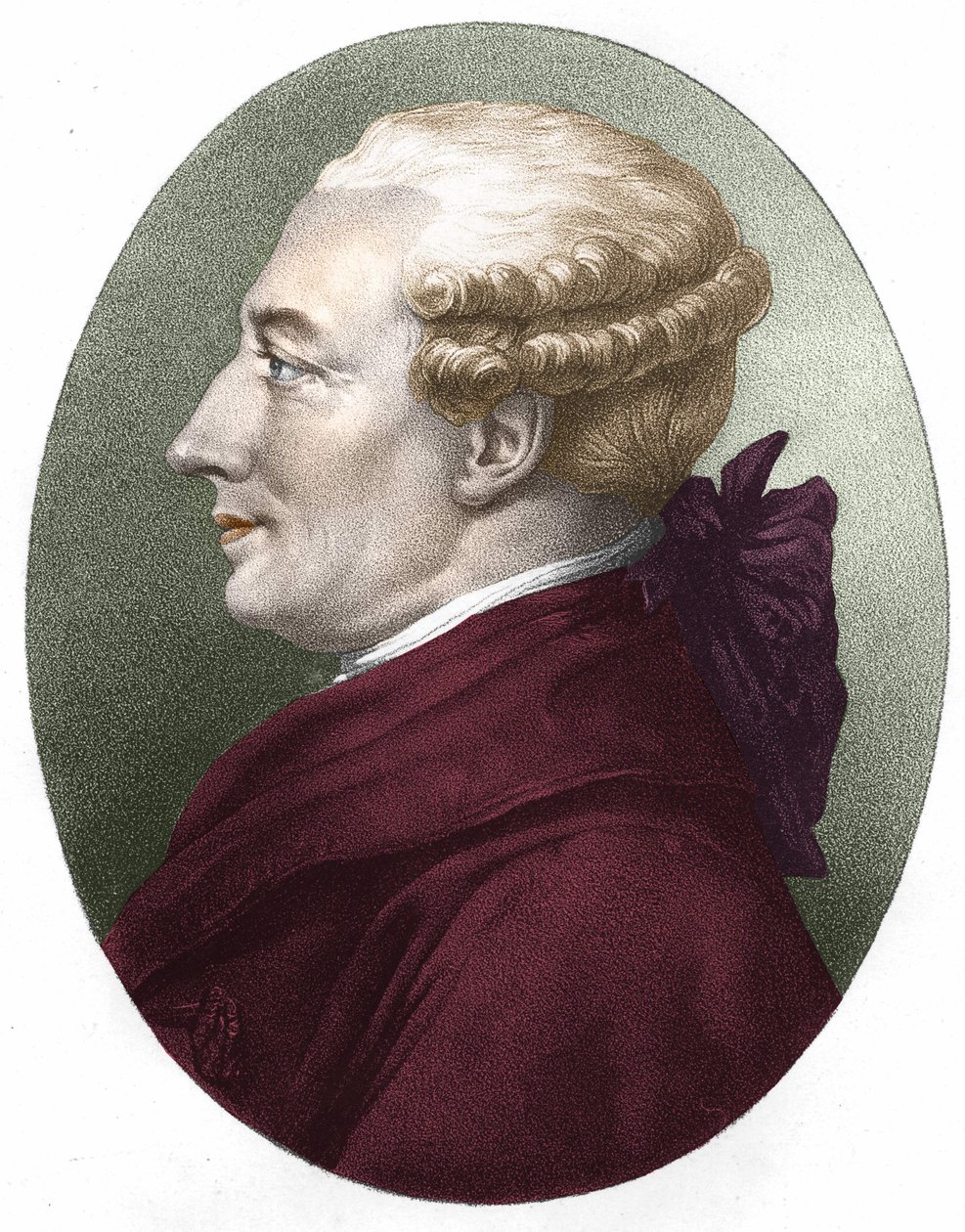 Portret Beaumarchais. Grawerowanie z XIX wieku. autorstwa Unknown artist