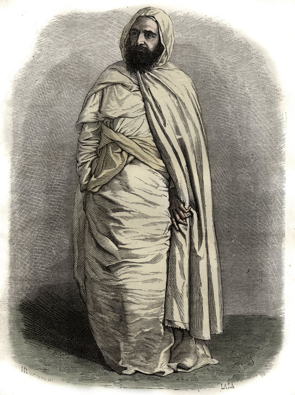 Portret Ben Mahi Ed Din Abd El Kader (1808 - 1883) Abd El Kader, Amir Mascara, przywódca wojskowy i religijny, - Portret Ben Mahi Ed Din Abd El Kader (1808 - 1883) 1883) Emir Algierii - autorstwa Unknown artist