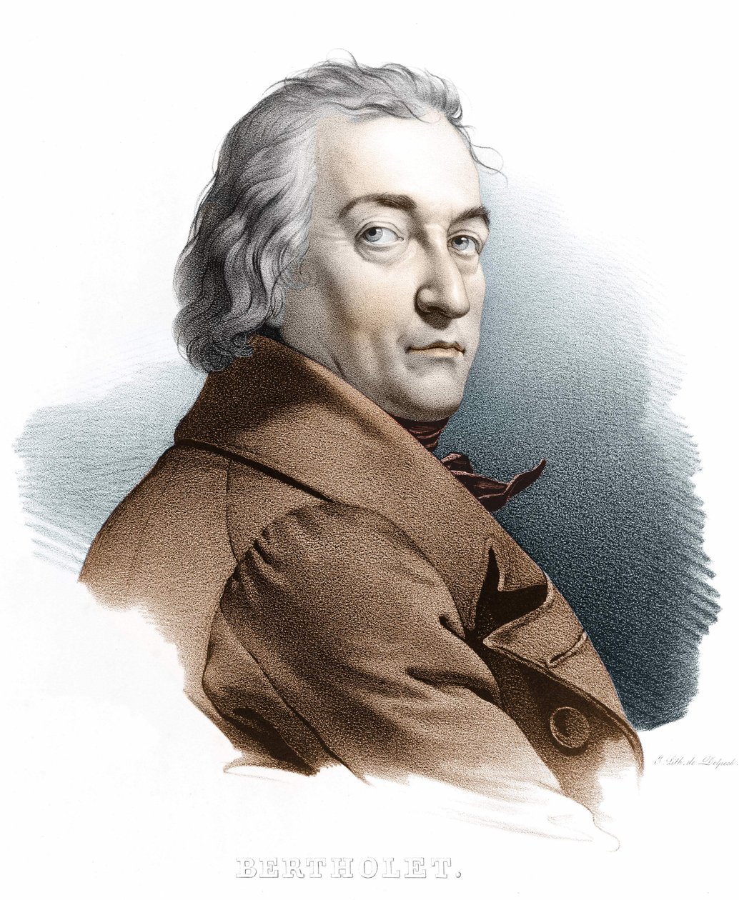 Portret Bertholleta. Grawerowanie z XIX wieku. autorstwa Unknown artist