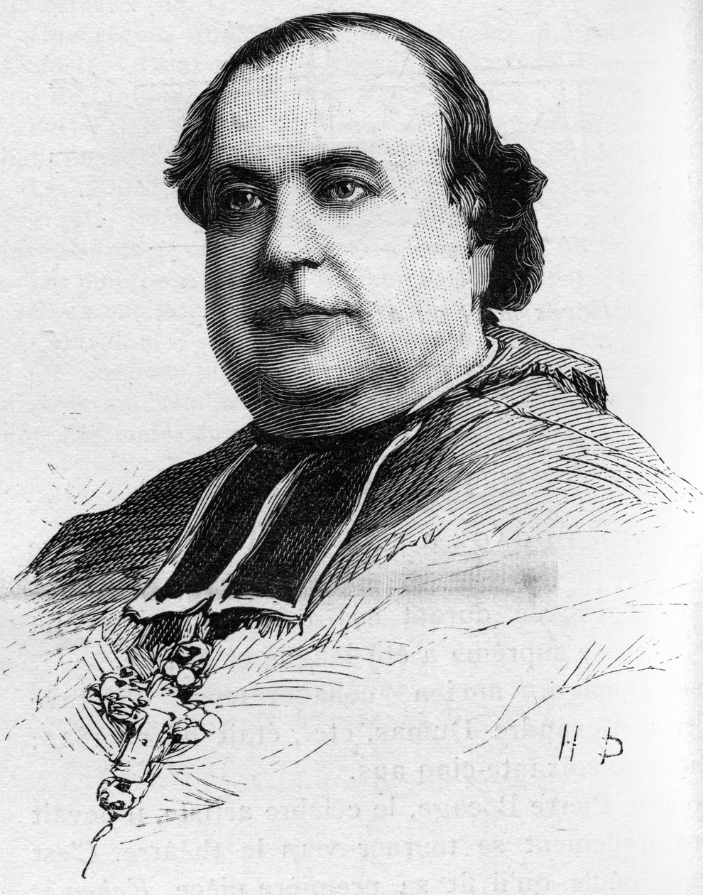 Portret biskupa Marechala, Eveque de Laval, zmarłego w 1887 roku. autorstwa Unknown artist