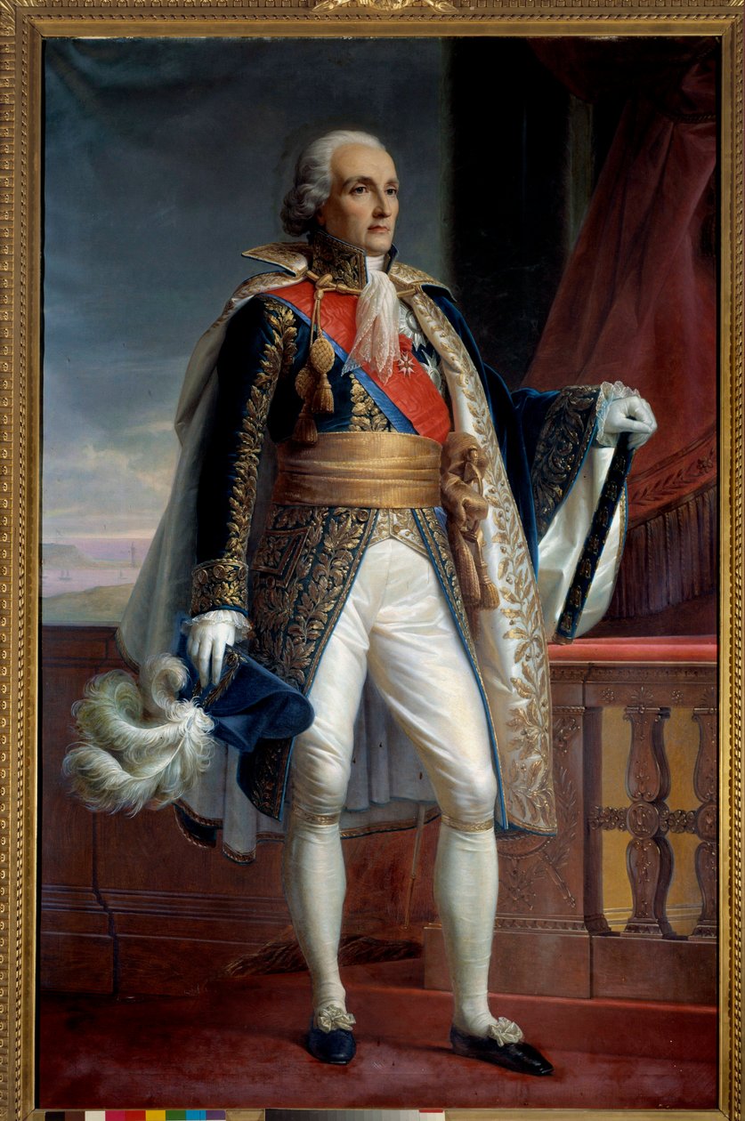 Portret Bon Adriena Jannot de Moncey, księcia Conegliano (1754-1842), marszałka cesarstwa w 1804 r., gubernatora inwalidów od 1833 do 1842 r. Malarstwo anonimowe. 1806 niedz. 2,15x1,33 m Paryż, Musee de l