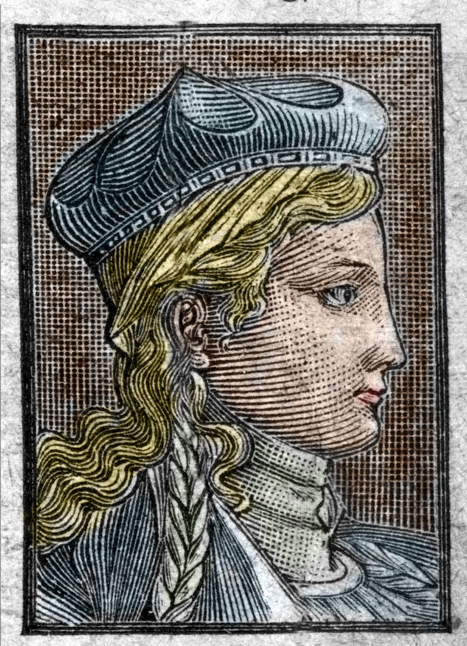 Portret Brunehaut lub Brunehildy (ok. 534 -613) żony Sigeberta I. autorstwa Unknown artist