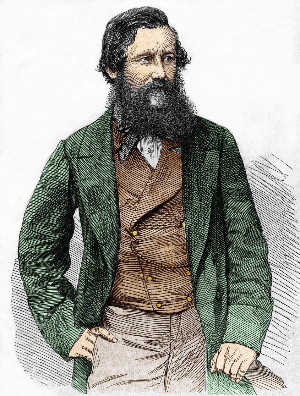 Portret kapitana Speke, brytyjskiego odkrywcy (1827 - 1864). autorstwa Unknown artist