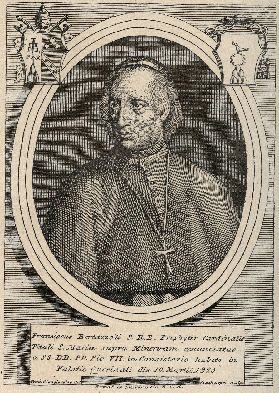 Portret kardynała Francesco (Francois Franciscus) Bertazzoli (1754-1830) autorstwa Unknown artist