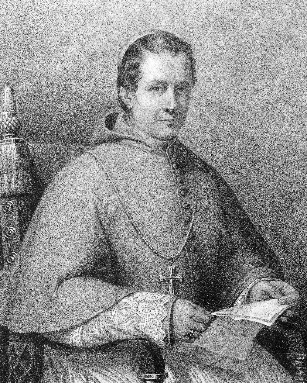 Portret kardynała Giovanniego Marii Mastai Ferretti (1792-1878), papieża Piusa (Piusa) IX od 1846 do 1878 autorstwa Unknown artist