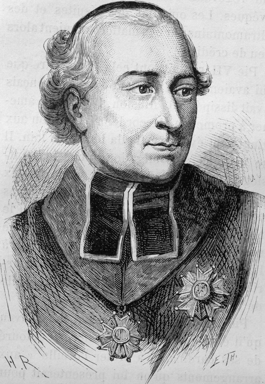 Portret kardynała Josepha Fescha (1763 - 1839). Rycina z końca XIX wieku w „Histoire de France” H. Martina. autorstwa Unknown artist