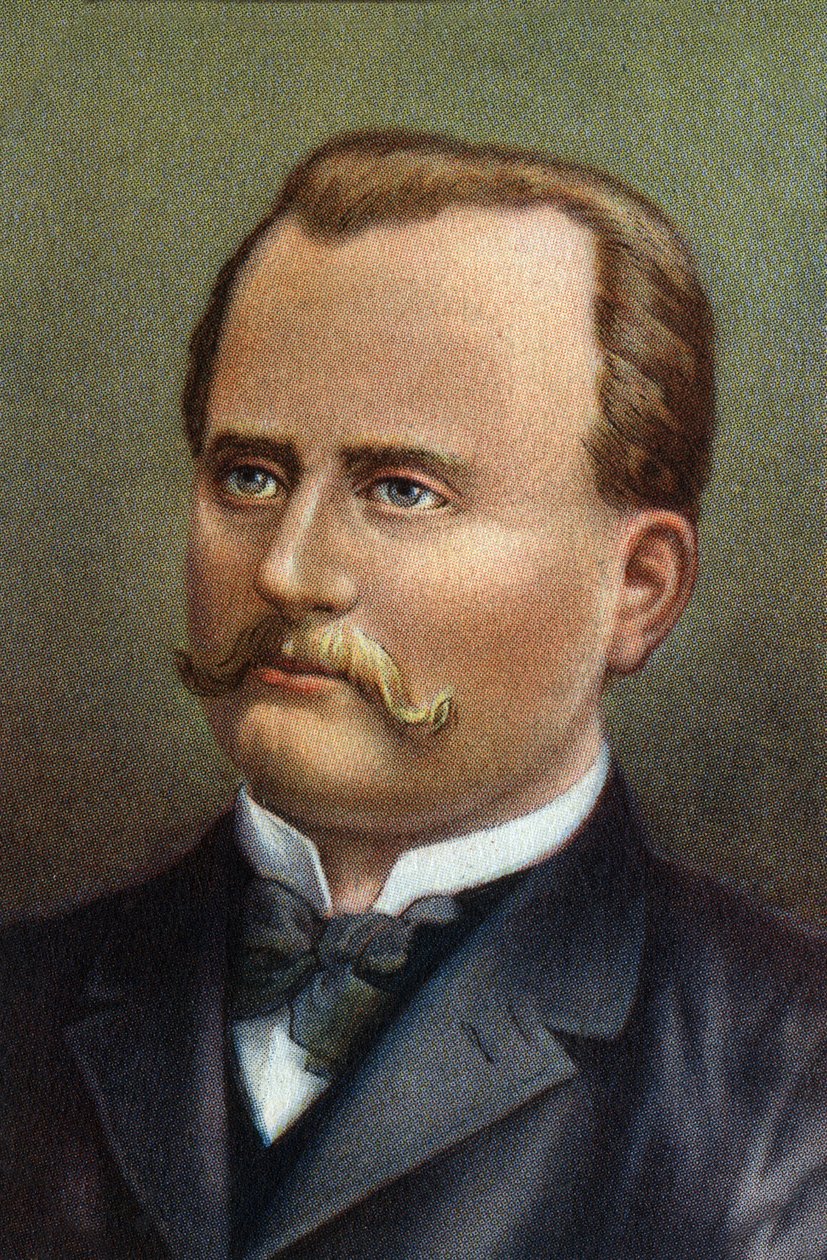 Portret Carla Gustafa Patrika de Lavala, szwedzkiego inżyniera i wynalazcy (chromo) autorstwa Unknown Artist