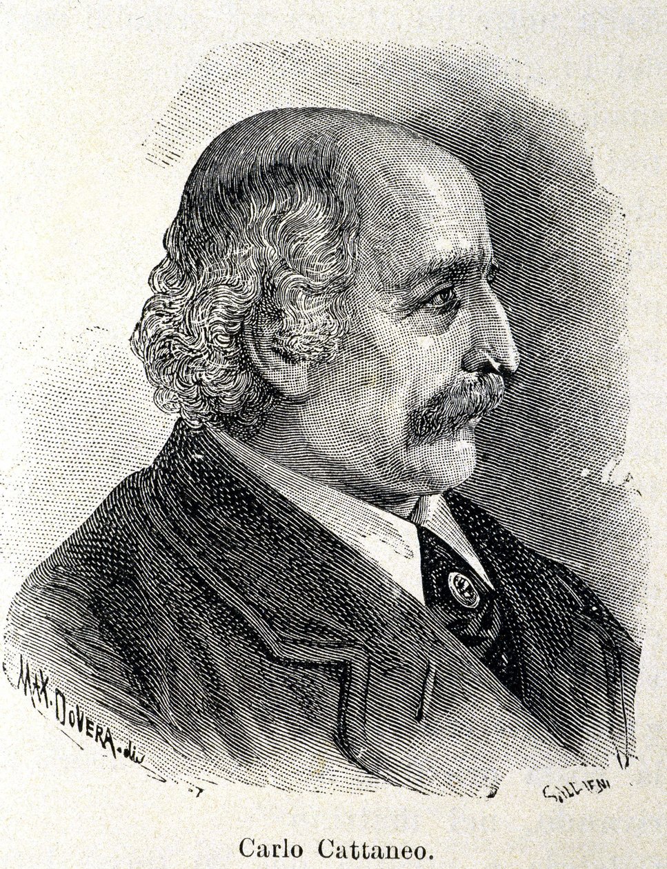 Portret Carlo Cattaneo (1801-1869) autorstwa Unknown artist