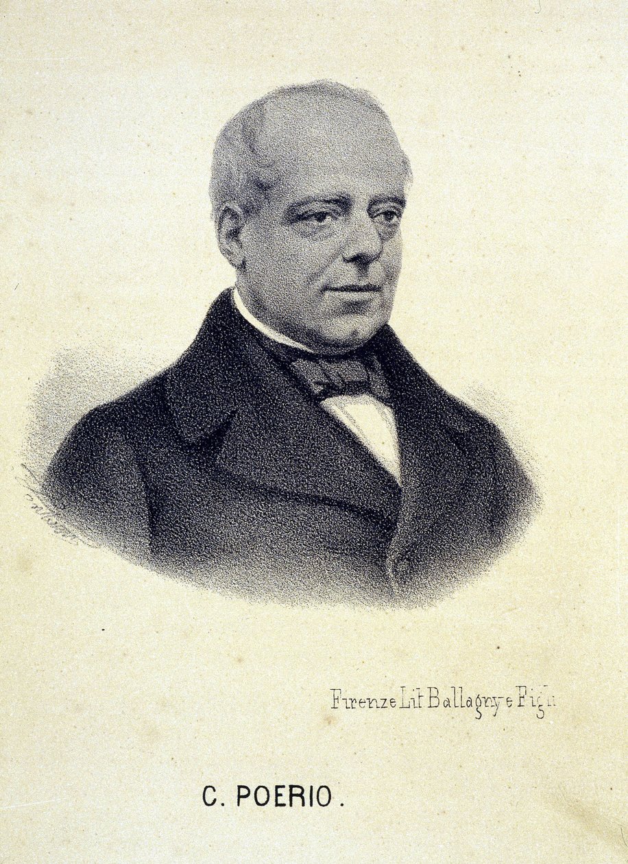 Portret Carlo Poerio (1803 - 1867), włoskiego rewolucjonisty. autorstwa Unknown artist