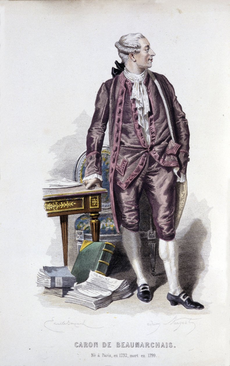 Portret Charona de Beaumarchais (1732 - 1799). autorstwa Unknown artist