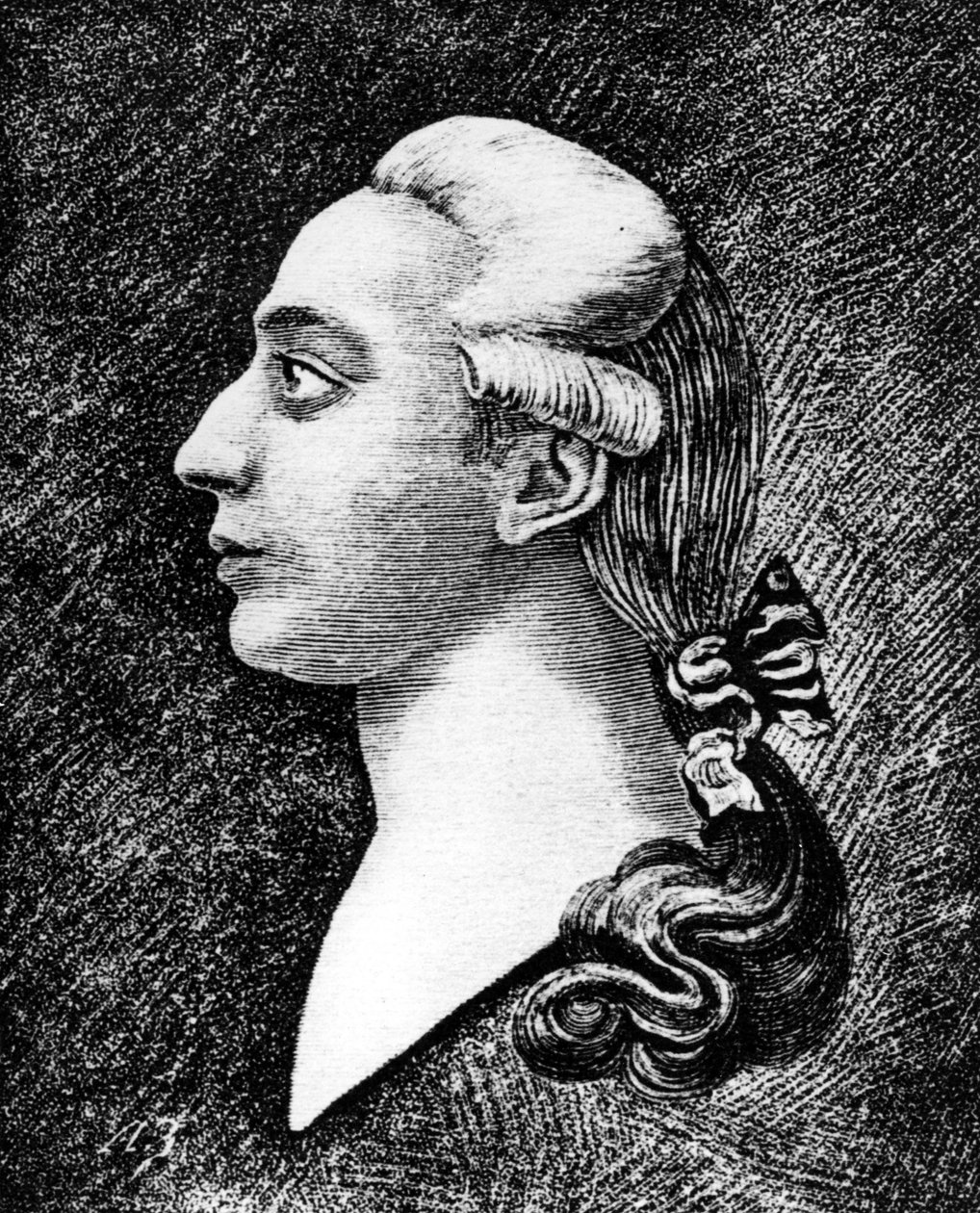 Portret Casanovy. Grawerowanie z XIX wieku. autorstwa Unknown artist
