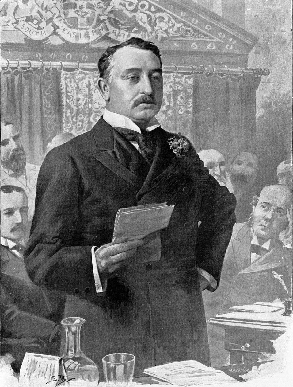 Portret Cecila Johna Rhodesa (1853-1902) Brytyjski biznesmen i administrator kolonialny. autorstwa Unknown artist