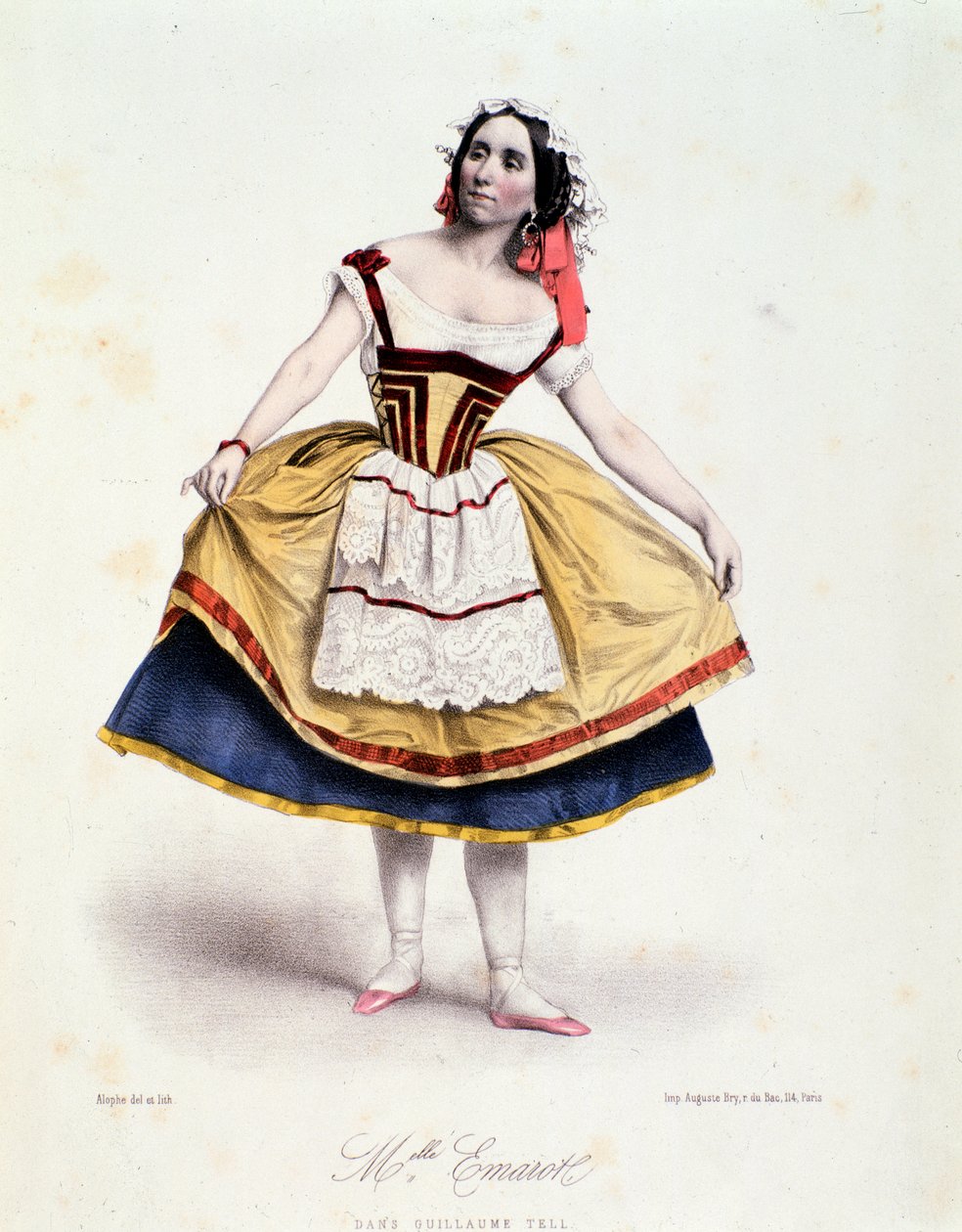 Portret celestyna Emarota w Guillaume Tell, balet Gioacchino Rossiniego, ok. 1858 autorstwa Unknown artist