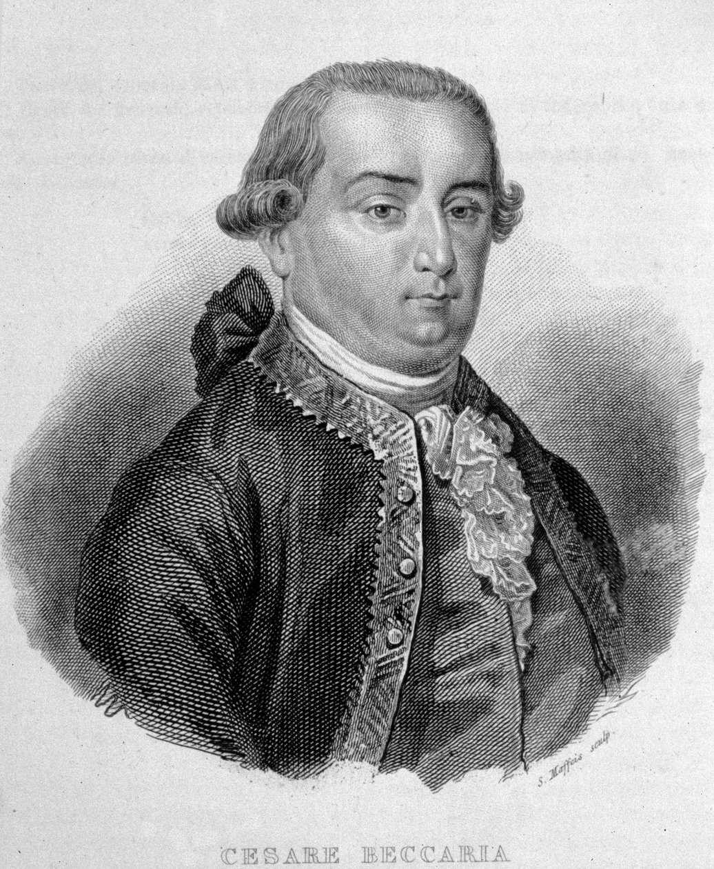 Portret Cesare Bonesany, markiza de Beccaria (1738 - 1794), włoskiego prawnika. autorstwa Unknown artist