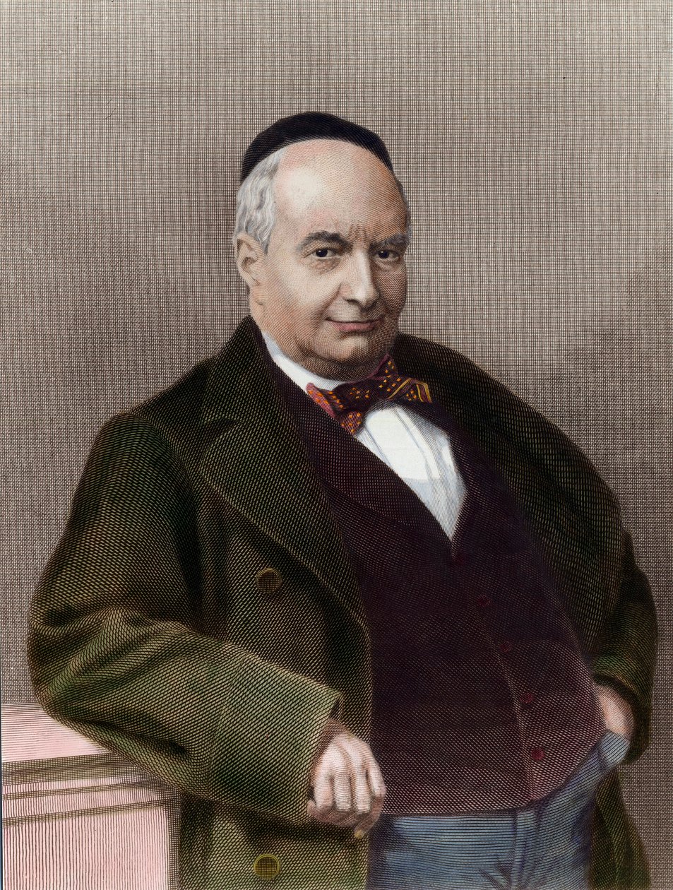 Portret Charlesa Auguste Sainte Beuve (1804-1869), francuskiego pisarza. Rycina XIX wieku. Prywatna kolekcja. autorstwa Unknown artist