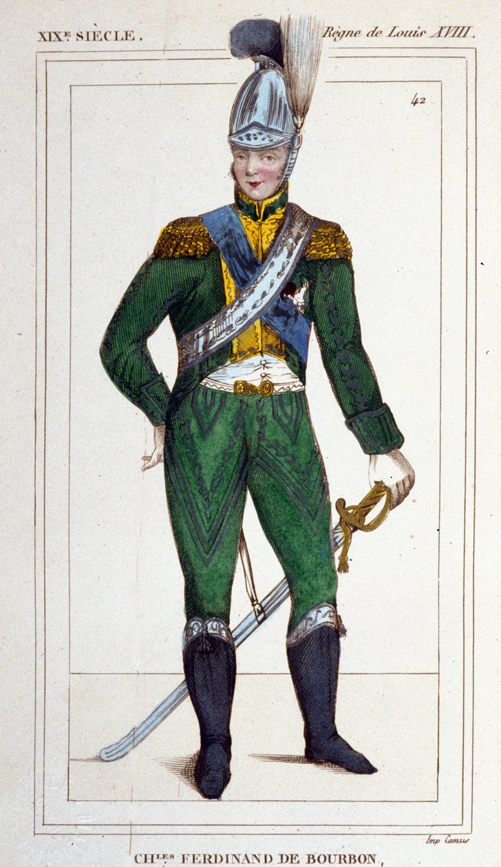 Portret Karola Ferdynanda de Bourbon (Księcia Berry) 1778 -1820. autorstwa Unknown artist