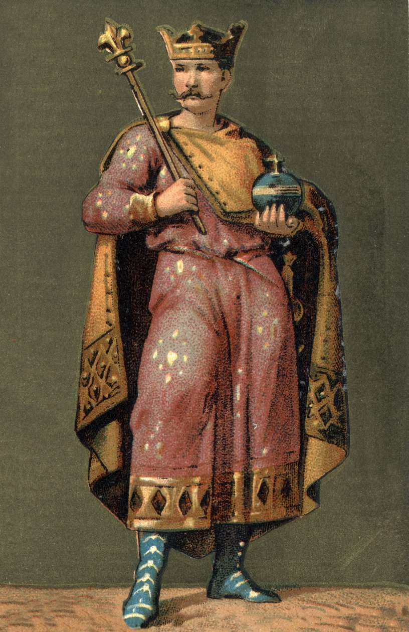 Portret Karola II Łysego (823-877), króla Francji. autorstwa Unknown artist