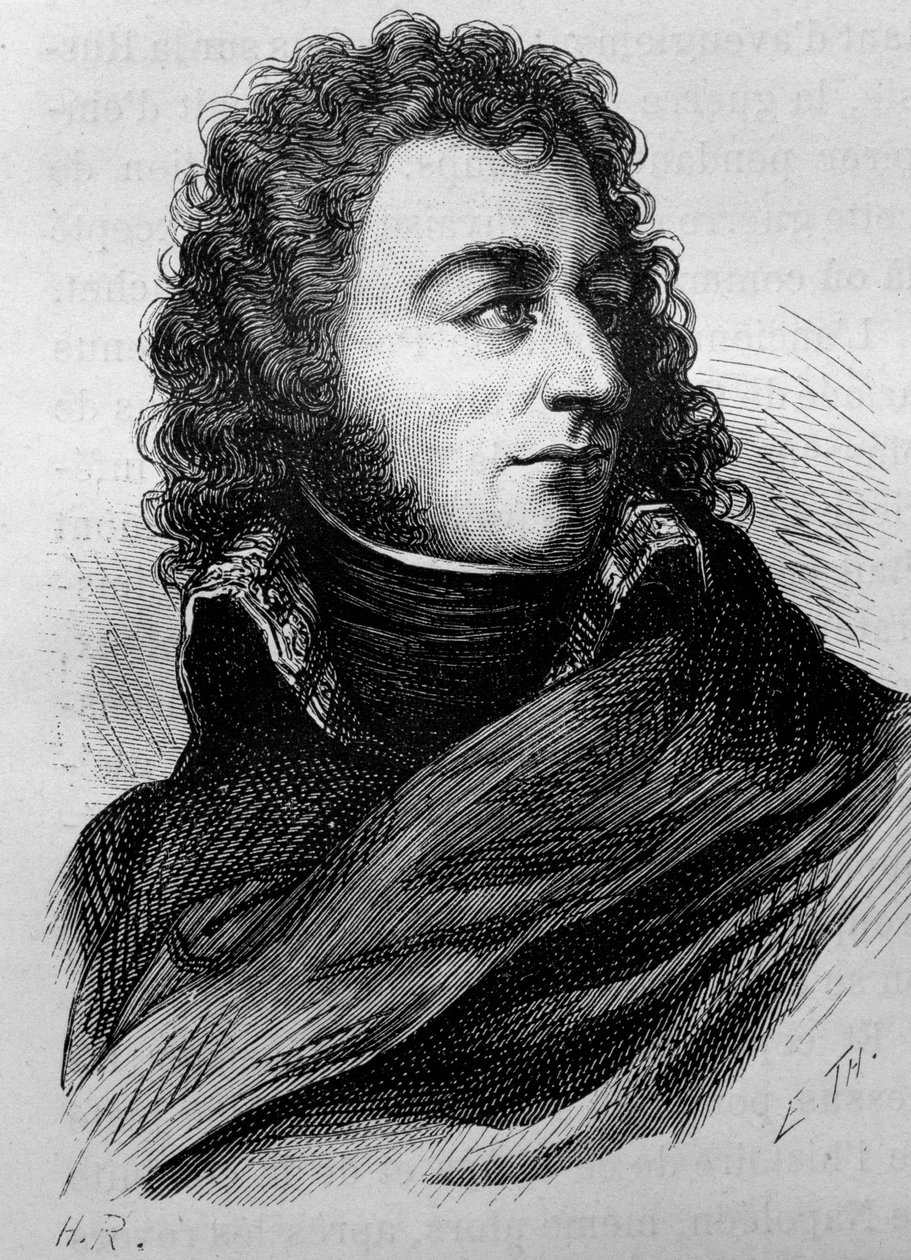 Portret Karola Jana - Baptysty Bernadotte (Karol XIV) (1763 - 1844). Rycina z końca XIX wieku w „Histoire de France” H. Martina. autorstwa Unknown artist