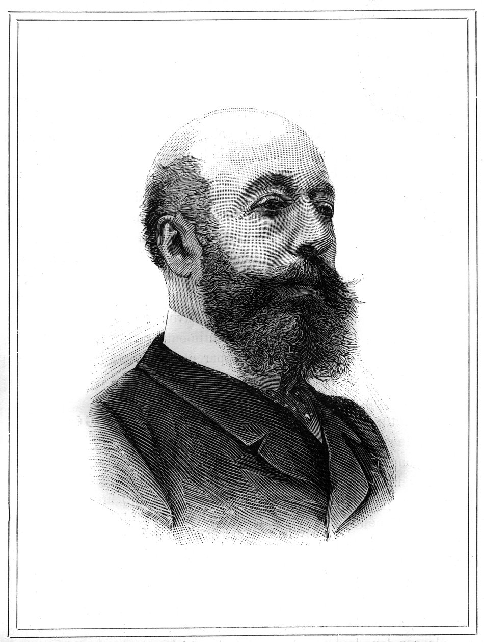 Portret Charlesa Lamberta de Sainte Croix (Sainte-Croix) (1827-1889), polityka francuskiego. Grawerowanie w „”Świat Ilustrowany”, 2 stycznia autorstwa Unknown artist