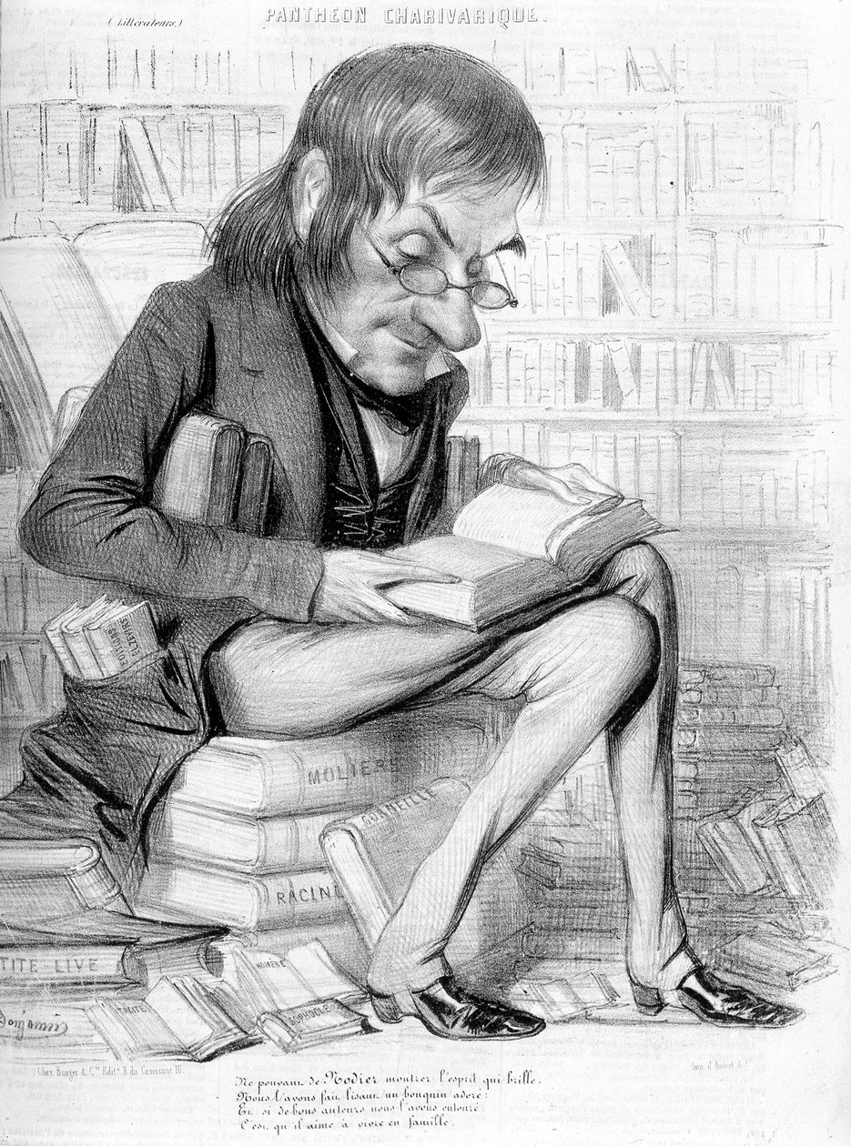 Portret Charlesa Nodiera (1780-1844) - w „Charivari”, ok. 1840 r. autorstwa Unknown artist