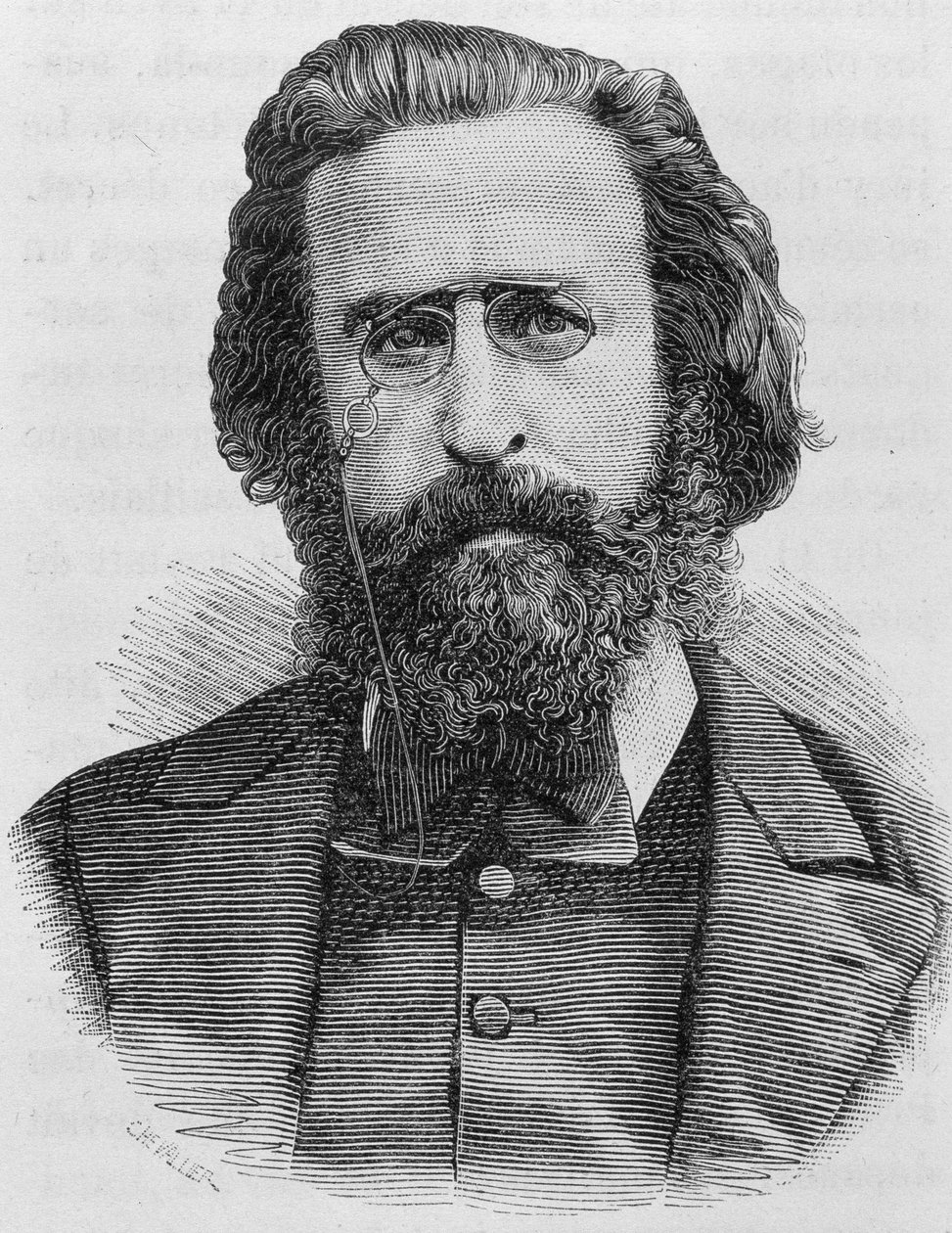 Portret Karola Théophile Ferré (1845 - 1871). Rycina z końca XIX wieku w „Histoire de France” H. Martina. autorstwa Unknown artist