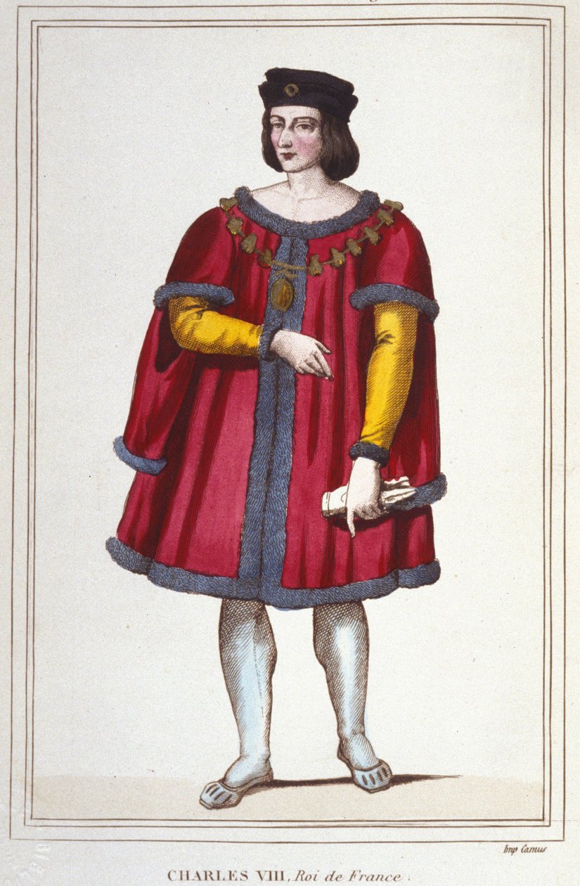 Portret Karola VIII (1470 - 1498), grawerowanie króla Francji z 1830 r autorstwa Unknown artist