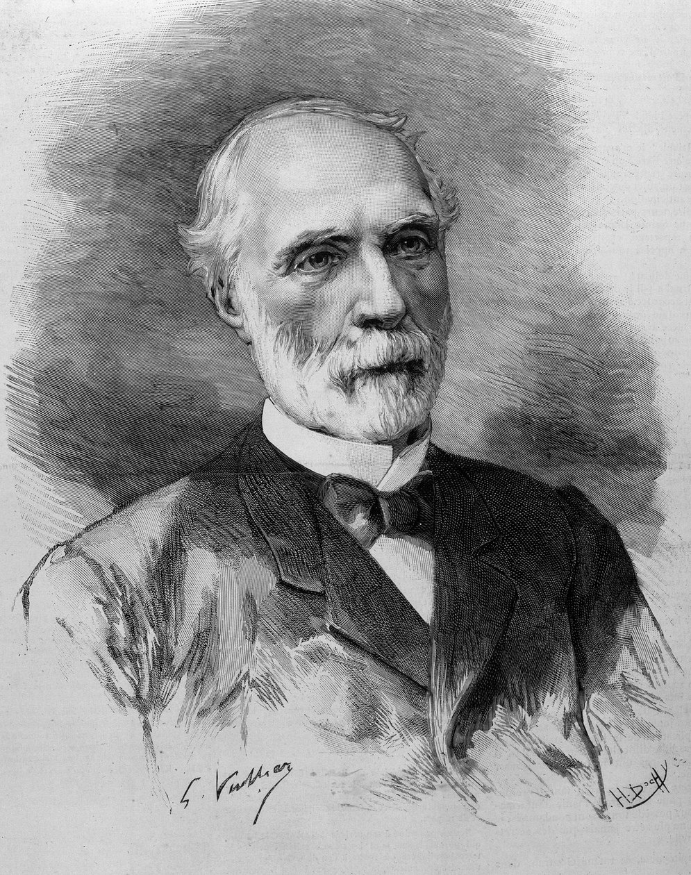 Portret Charlesa de Freycineta (1828 - 1923), Prezesa Rady Ministrów. Rycina XIX wieku. autorstwa Unknown artist