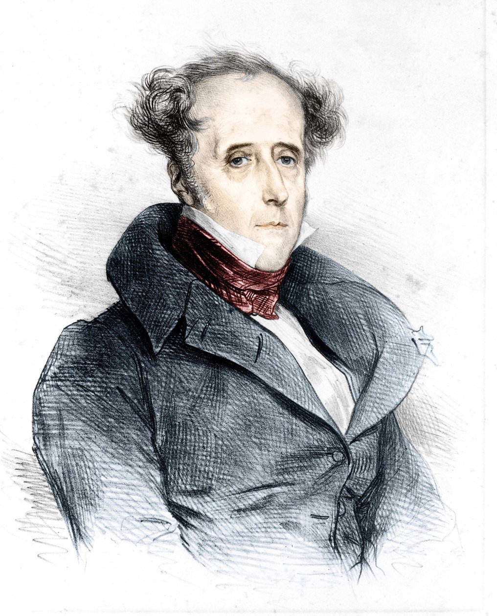 Portret Chateaubrianda autorstwa Devérii - w gazecie „L