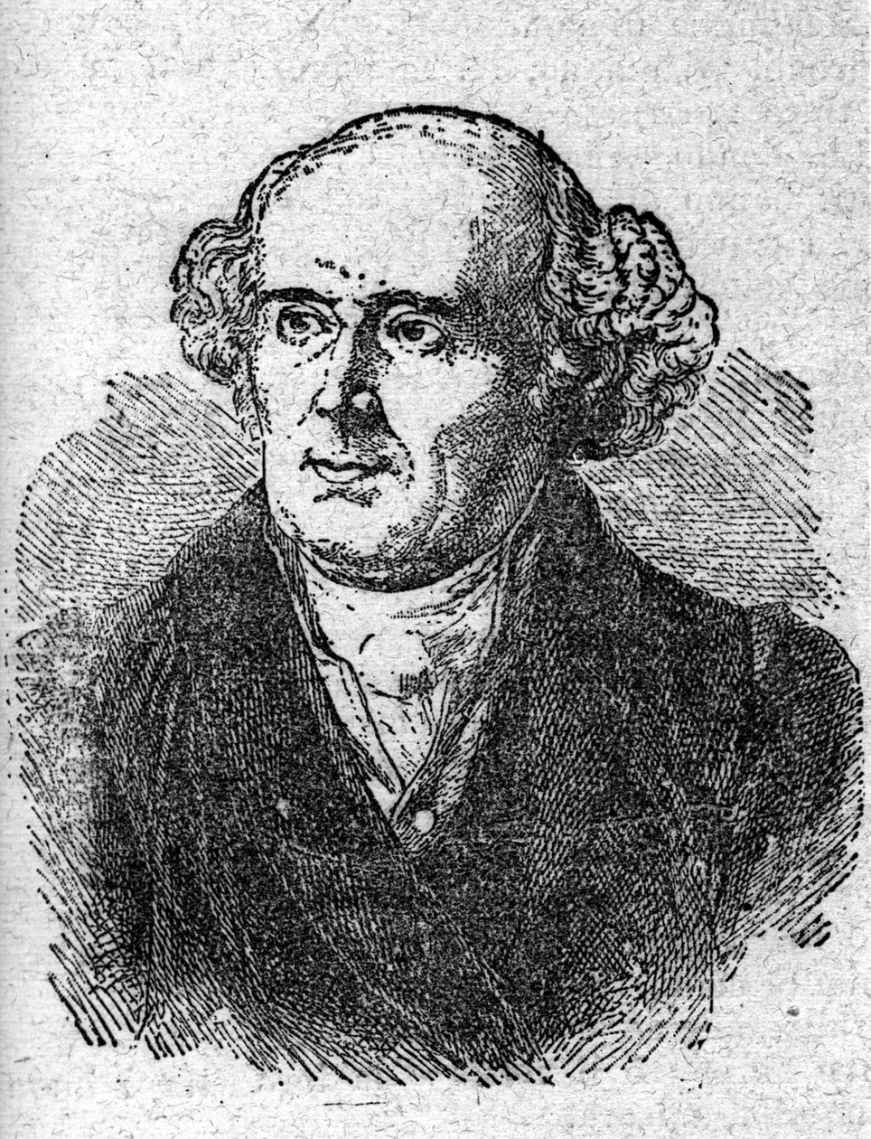 Portret Christiana Hahnemanna (1755 - 1843), założyciela lekarza homeopatii. Rycina XIX wieku. autorstwa Unknown artist