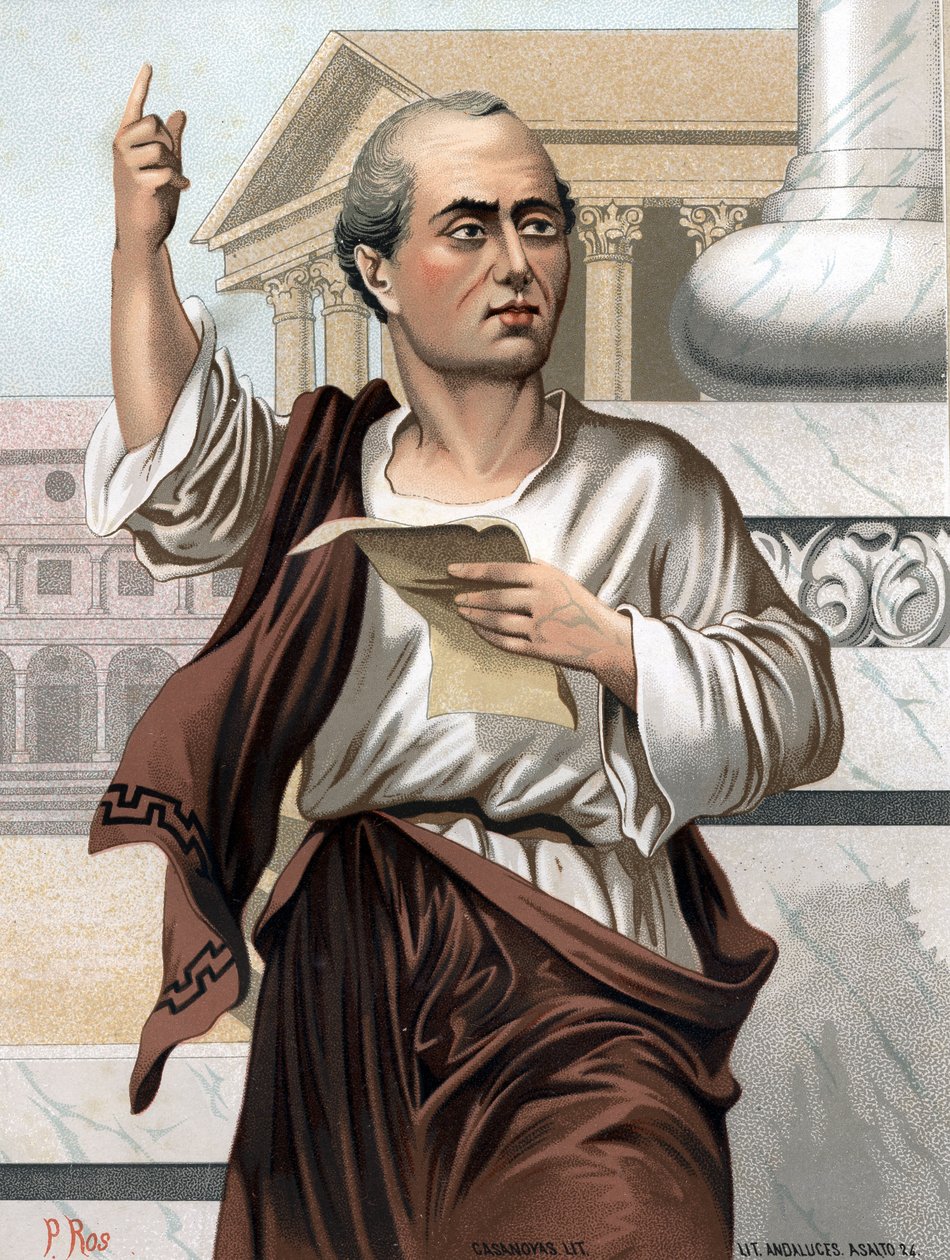 Portret Cycerona po łacinie Marcus Tullius Cicero Rzymski polityk, mówca i pisarz autorstwa Unknown artist