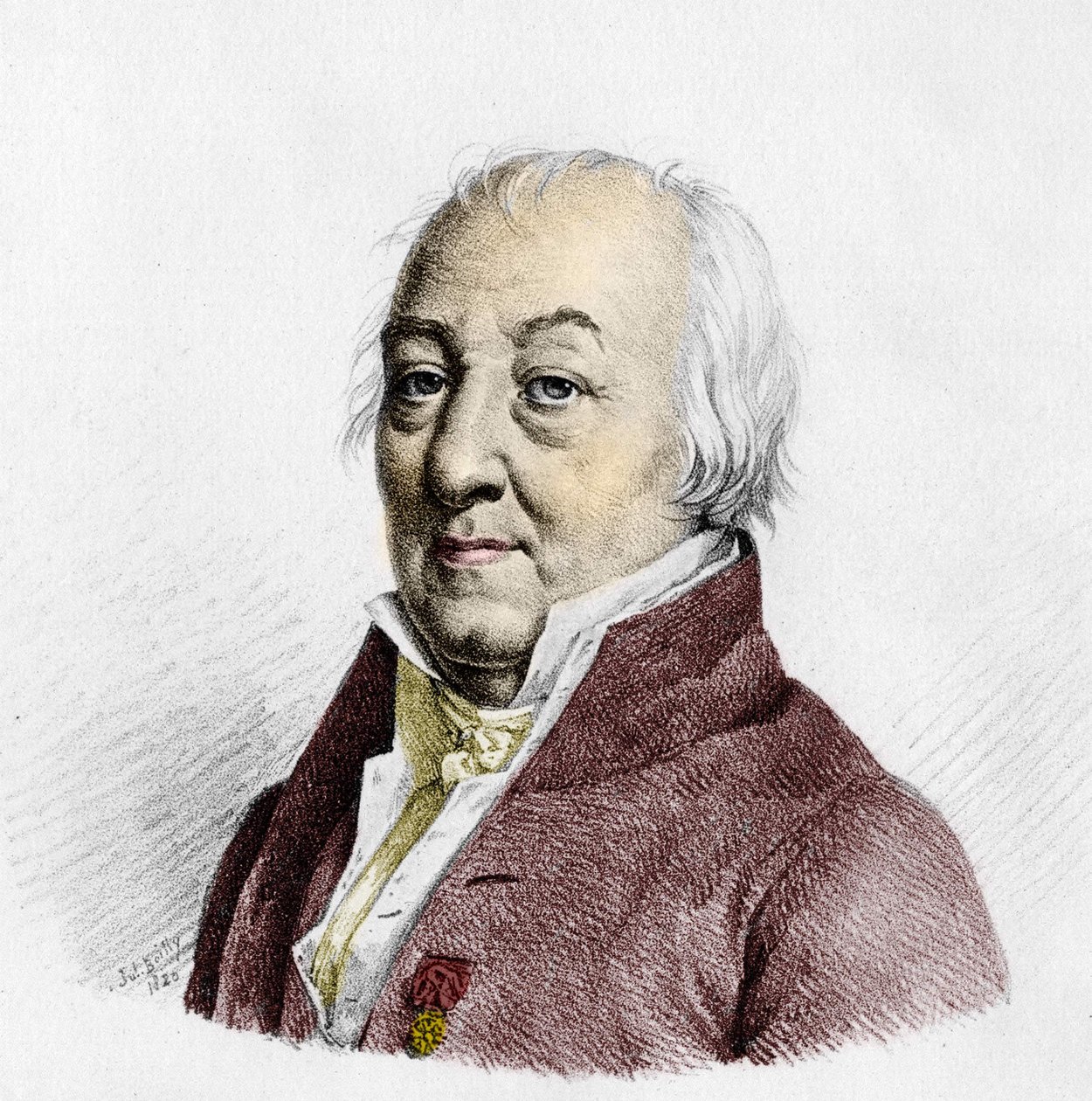 Portret Claude Louis, hrabiego Berthollet (1748 - 1822), francuski chemik. rycina z 1820 r. autorstwa Unknown artist