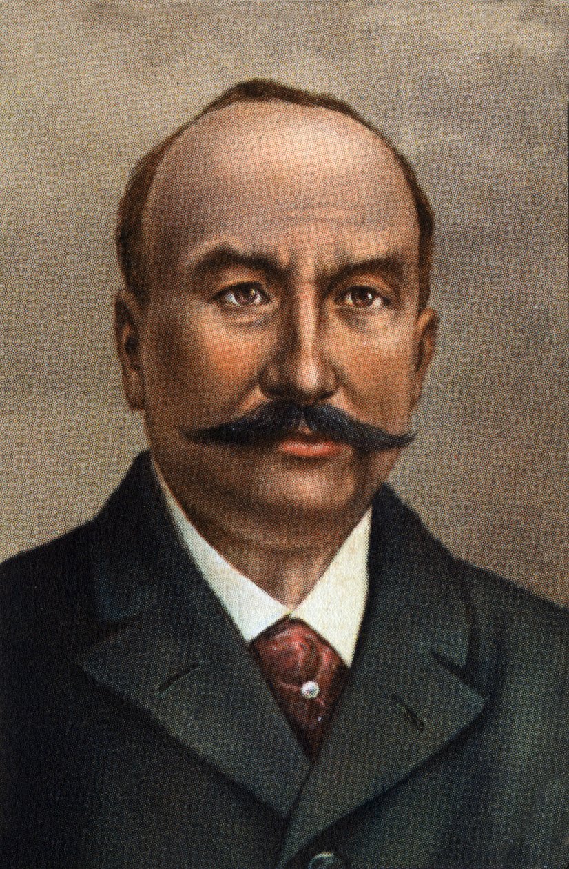 Portret Clementa Adera, francuskiego inżyniera, pioniera lotnictwa. autorstwa Unknown Artist