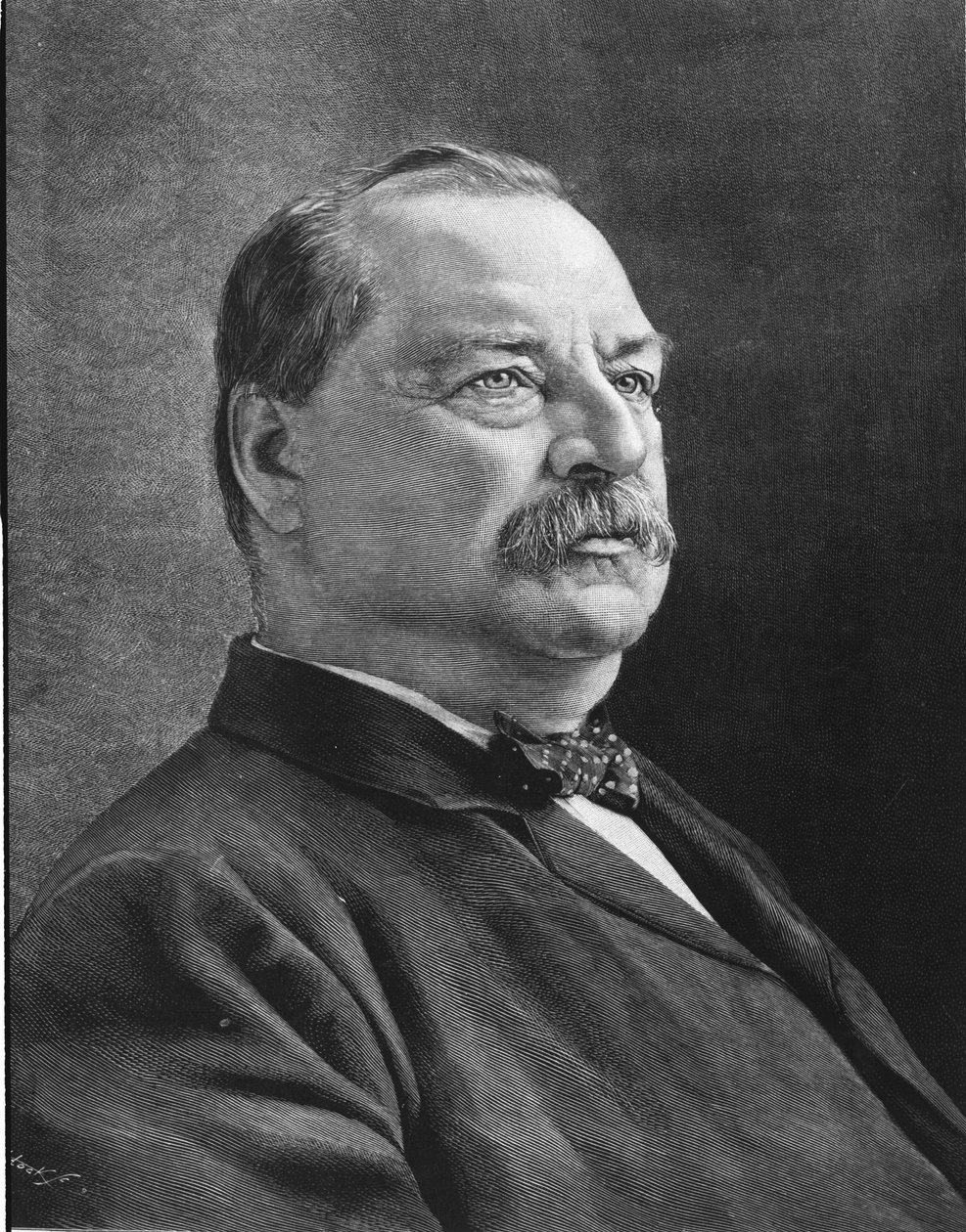 Portret Clevelanda Grovera (1837 - 1908), amerykańskiego męża stanu. autorstwa Unknown artist