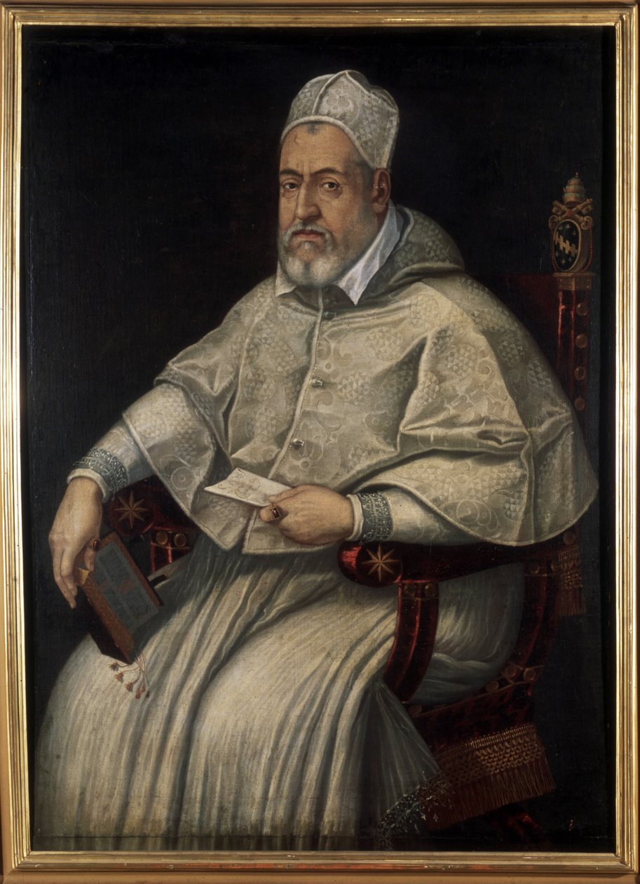 Portret Klemensa VIII (1536-1605). Malarstwo z XVI lub XVII wieku. Museo di Roma. Rzym autorstwa Unknown artist
