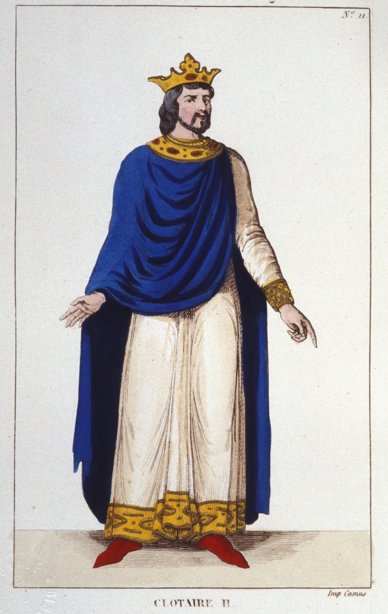Portret Clothaire II (584-628), króla Neustrii i króla Franków. autorstwa Unknown artist