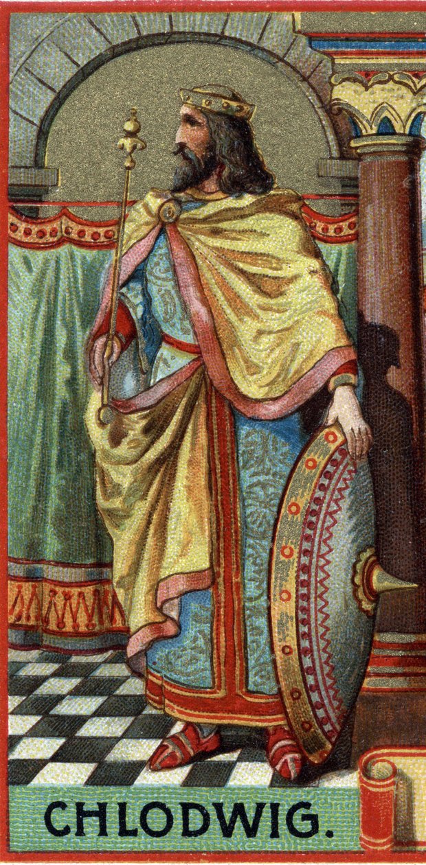 Portret Clovis króla franków z 481-511 AD. autorstwa Unknown artist