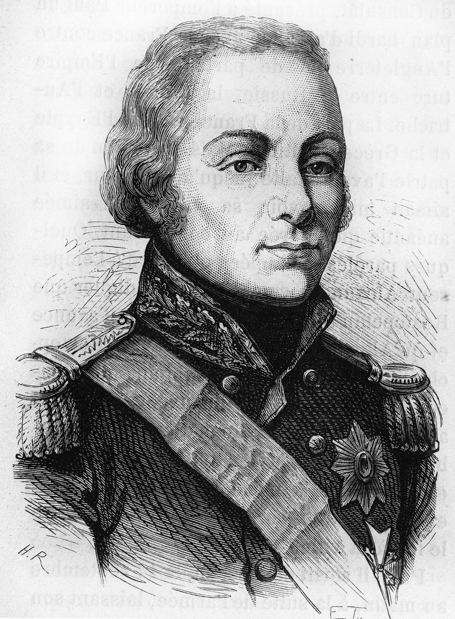 Portret hrabiego Rostopchina (1765 - 1826). Rycina z końca XIX wieku w „Histoire de France” H. Martina. autorstwa Unknown artist