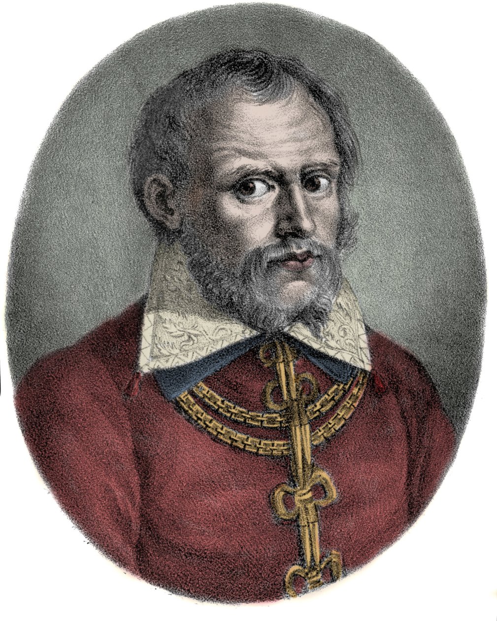 Portret Cypriano de Rory lub Cipriano de Rory (1515-1565) kompozytor flamandzki. autorstwa Unknown artist