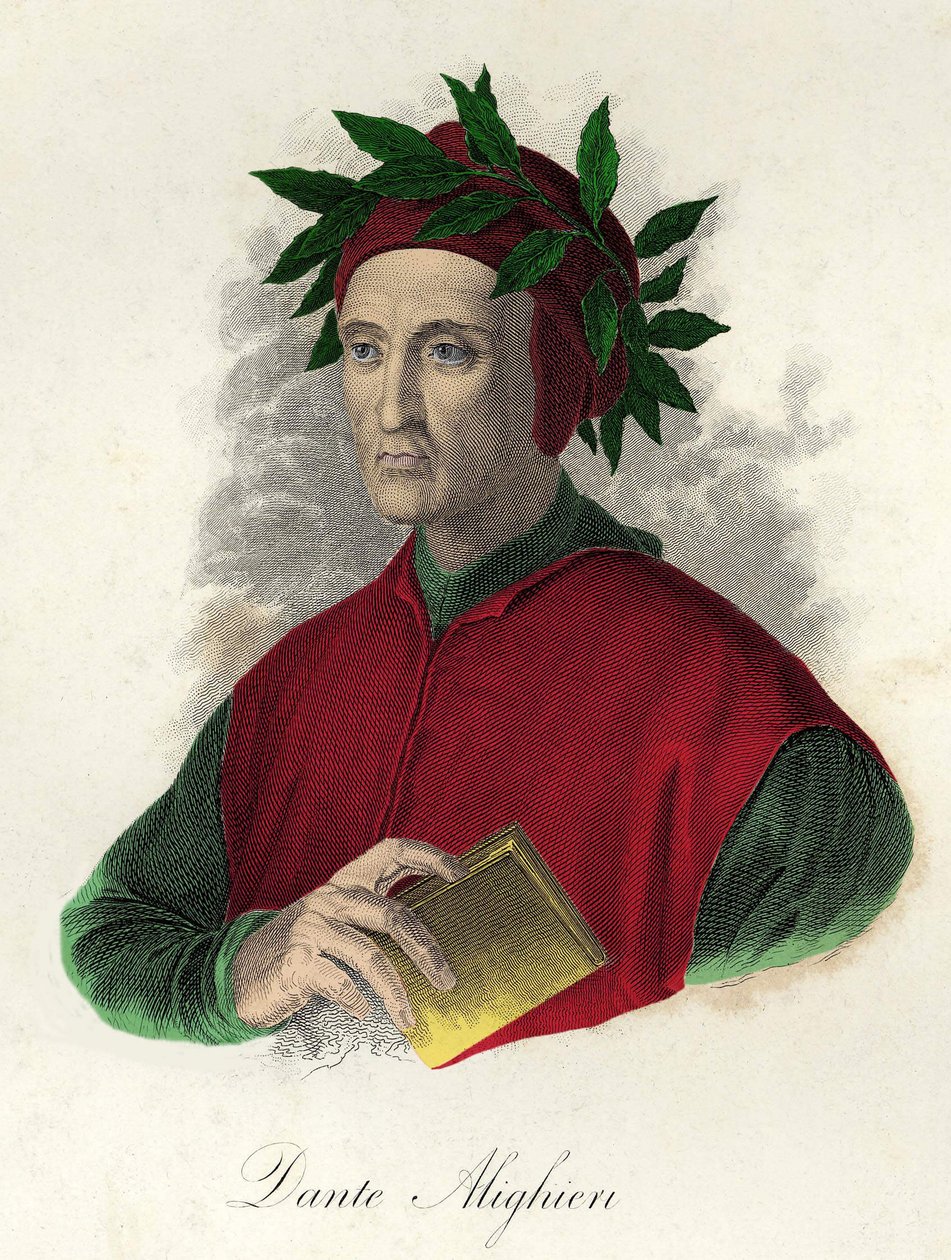 Portret Dantego (1265-1321) autorstwa Unknown artist