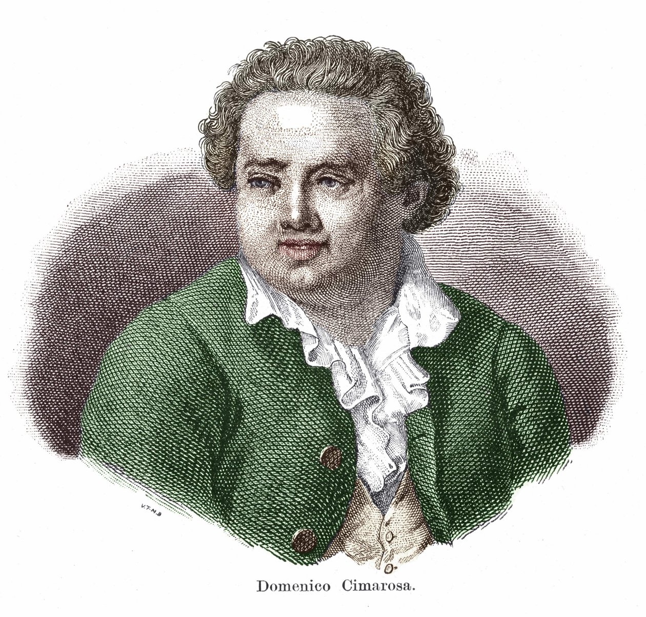 Portret Domenico Cimarosa (1749-1801), włoskiego kompozytora. autorstwa Unknown artist