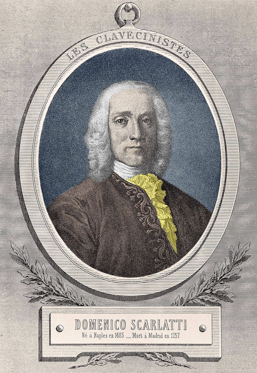 Portret Domenico Scarlattiego (1685 - 1757) włoski kompozytor autorstwa Unknown artist