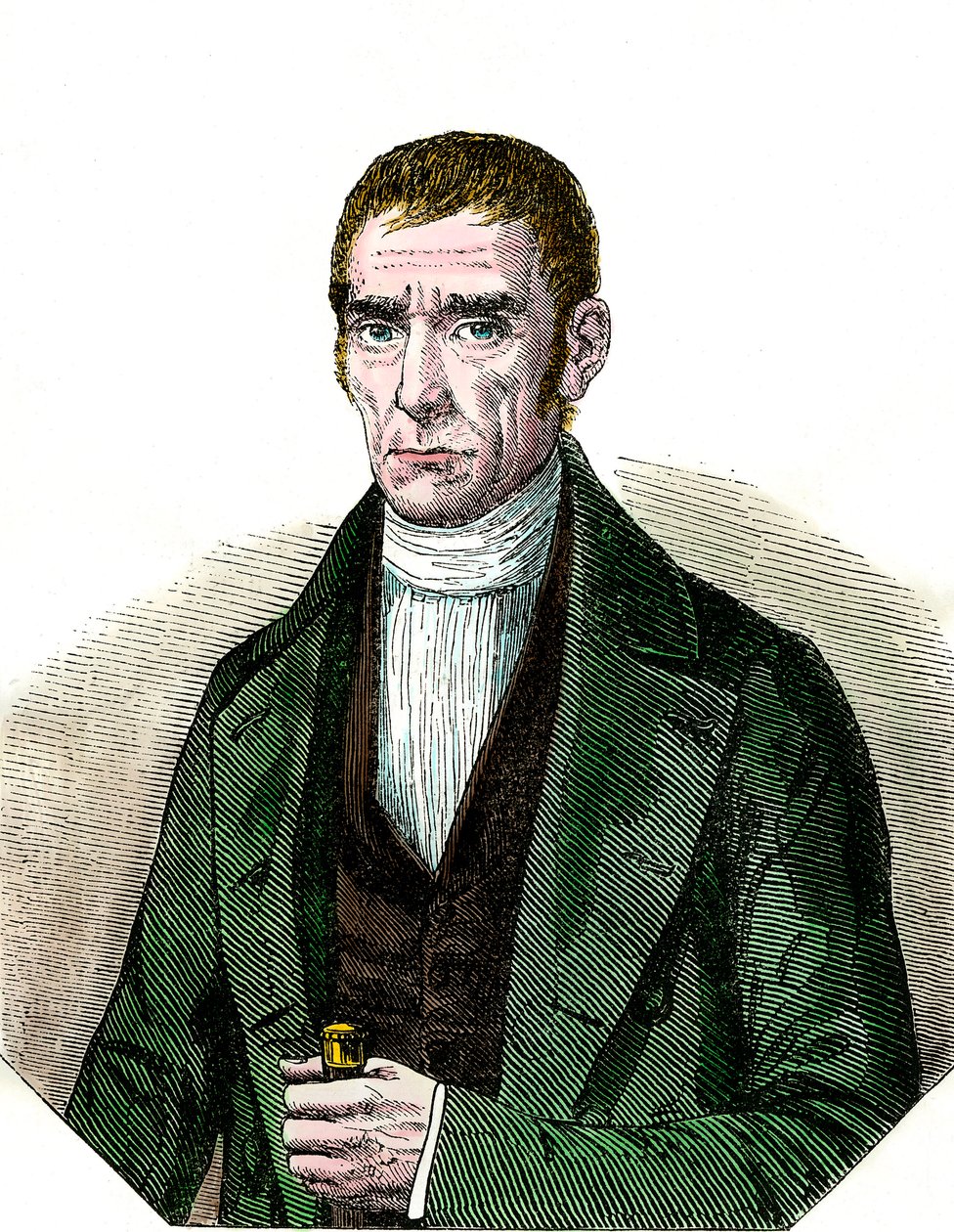 Portret Don Joaquima Suaresa (1781-1868) Prezydenta Republiki Urugwaju. Rycina XIX wieku. Dz. Wyłączony. autorstwa Unknown artist