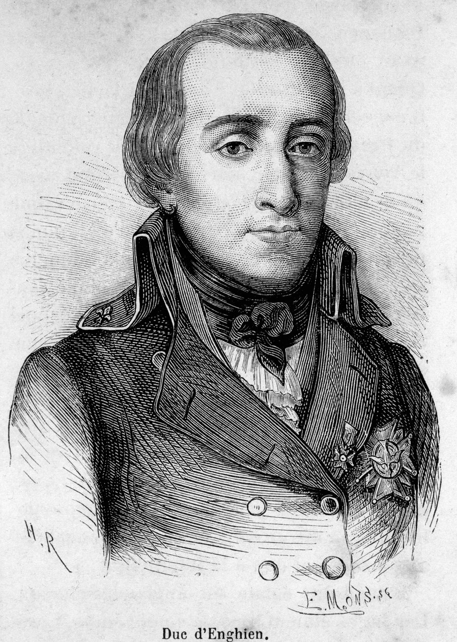 Portret księcia Ludwika Antoine Henri de Bourbon księcia Enghien (1772-1804), księcia francuskiego, został zastrzelony przez Bonaparte w dniu 21 marca 1804 r. autorstwa Unknown artist