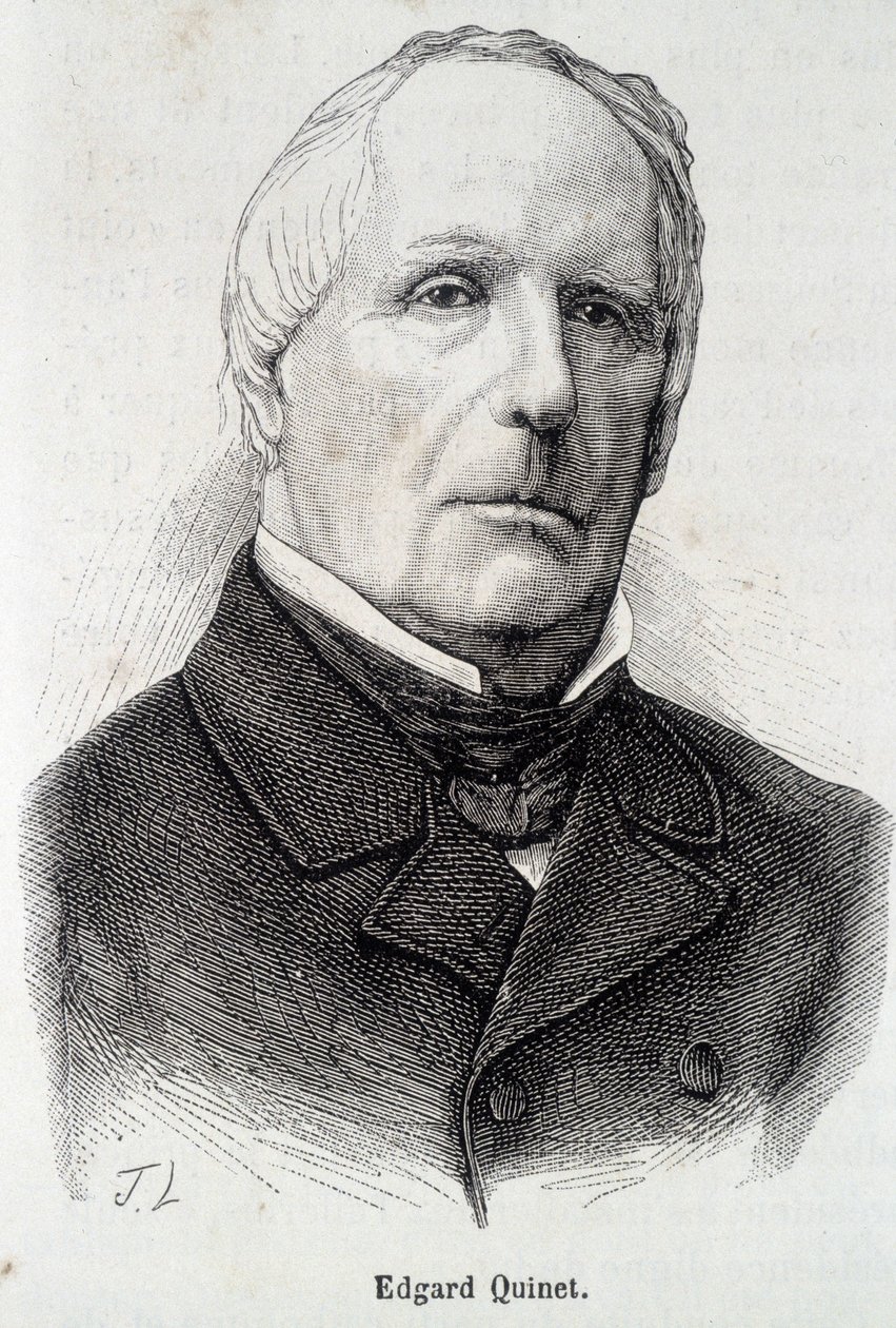 Portret Edgara (Edgarda) Quineta, francuskiego historyka (1803 - 1875) autorstwa Unknown artist