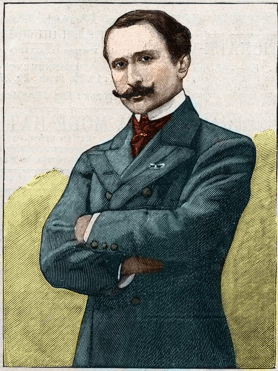 Portret Edmonda Rostanda (1868-1918), francuskiego poety i dramaturga. autorstwa Unknown artist