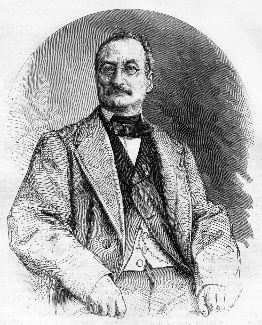 Portret Elie Bertheta Francuskiego pisarza z XIX wieku. autorstwa Unknown artist