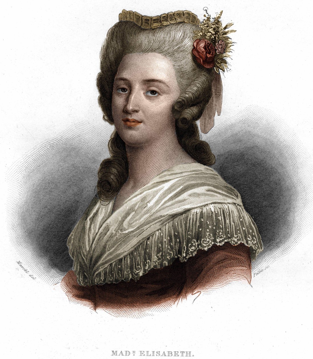 Portret Elżbiety Filipińskiej Marii Hélène z Francji, znanej jako „Madame Elżbieta”, siostry króla Ludwika XVI (1764-1794) autorstwa Unknown artist