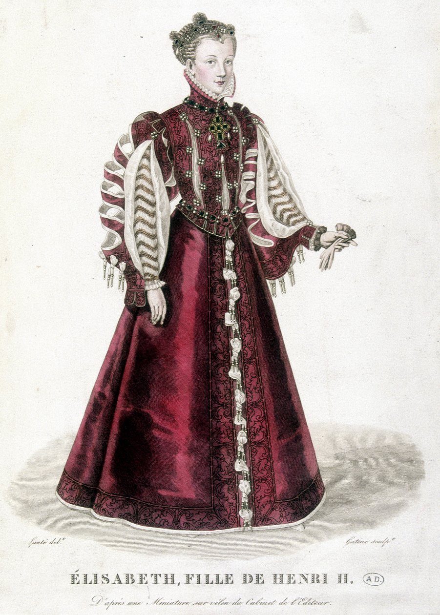 Portret Elżbiety, córki Henryka II, króla Francji (1519-1559). autorstwa Unknown artist