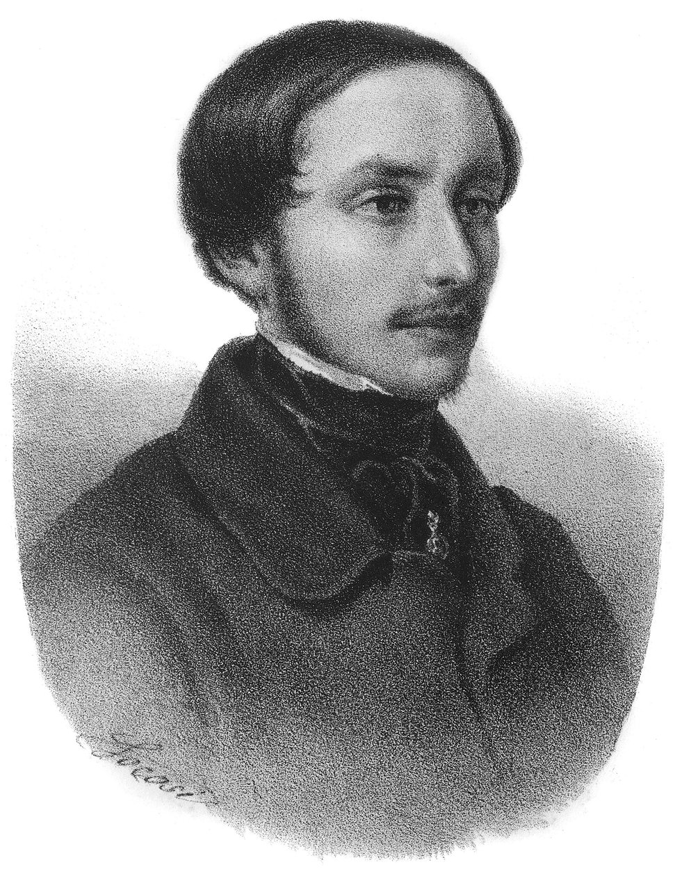 Portret Emilio Dandolo (1830 - 1859) postać we włoskim Risorgimento - grawer autorstwa Unknown artist