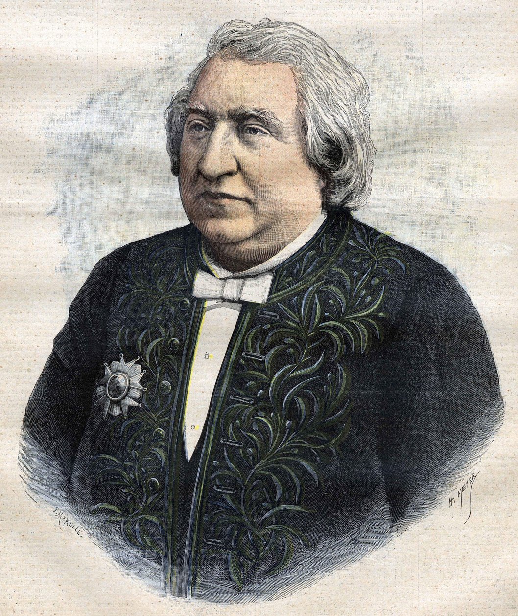 Portret Ernesta Renana w stroju akademika autorstwa Unknown artist